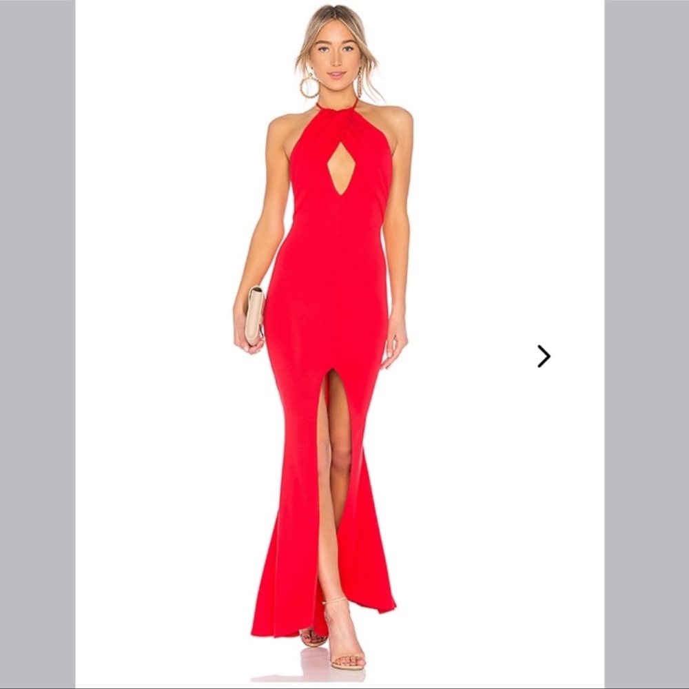 Lovers + Friends Rosa Gown in Red Rose - Picture 2 of 11